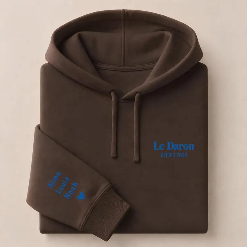 Sweat à capuche personnalisé papa - Le daron