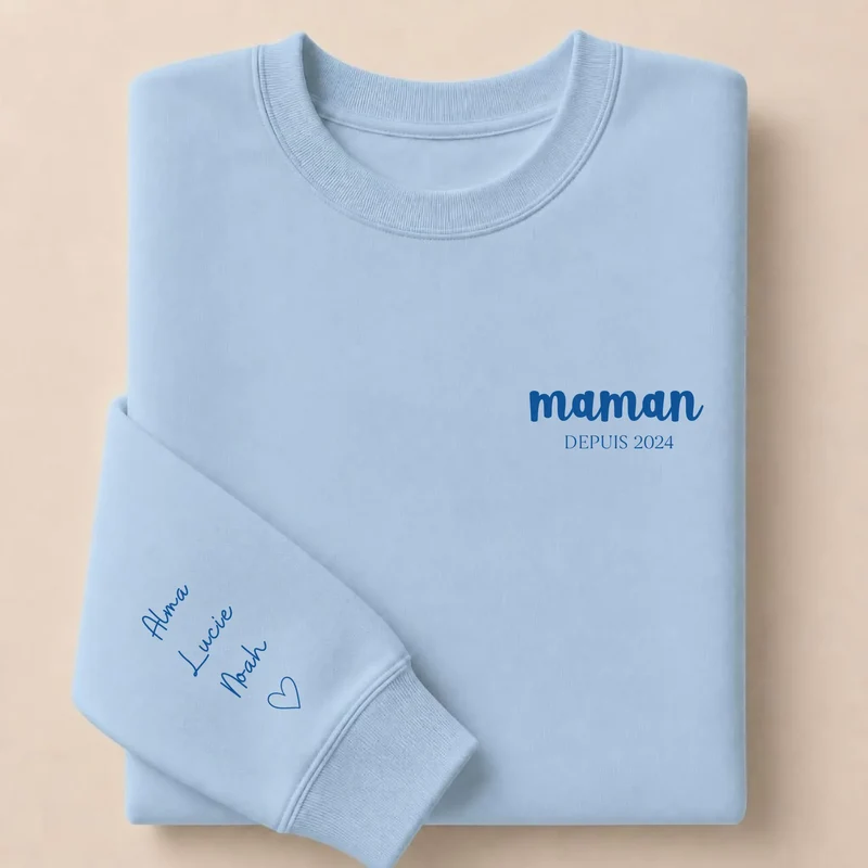 Sweat à capuche personnalisé maman - Broderie maman