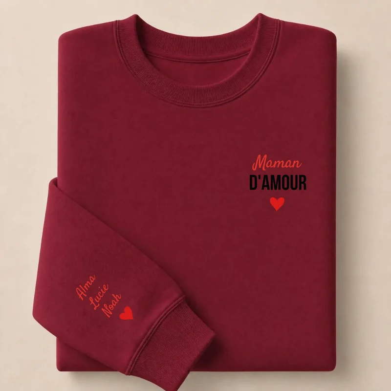 Sweat à capuche personnalisé maman - Maman d'amour