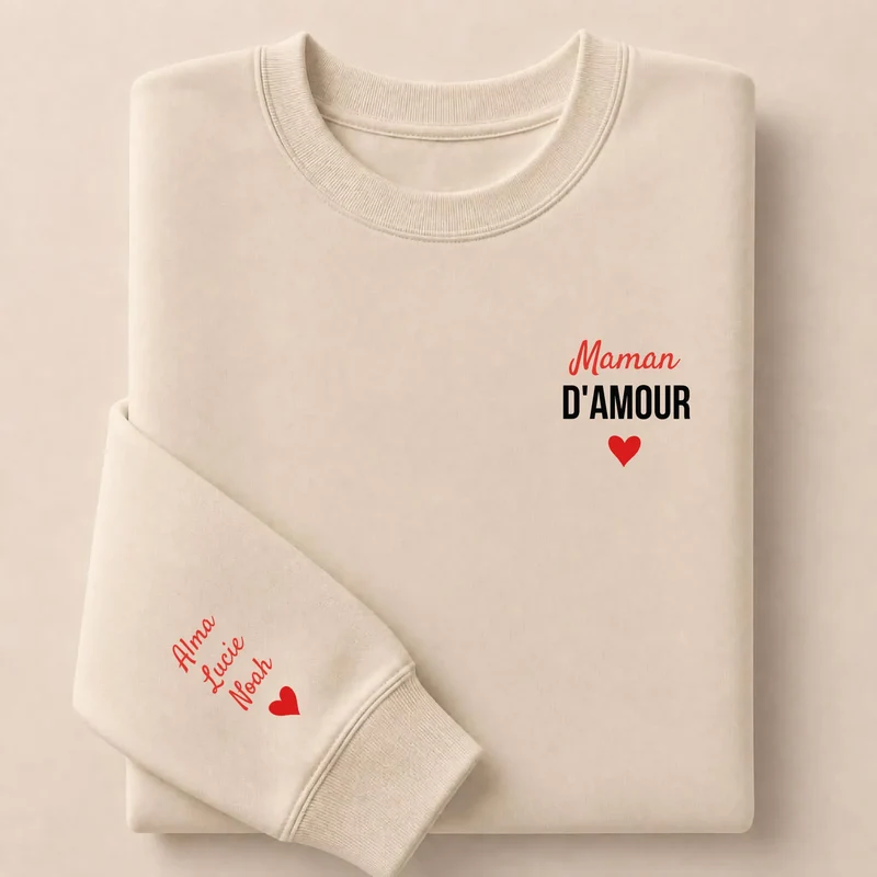 Sweat à capuche personnalisé maman - Maman d'amour