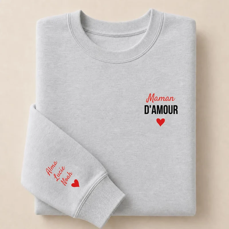 Sweat à capuche personnalisé maman - Maman d'amour