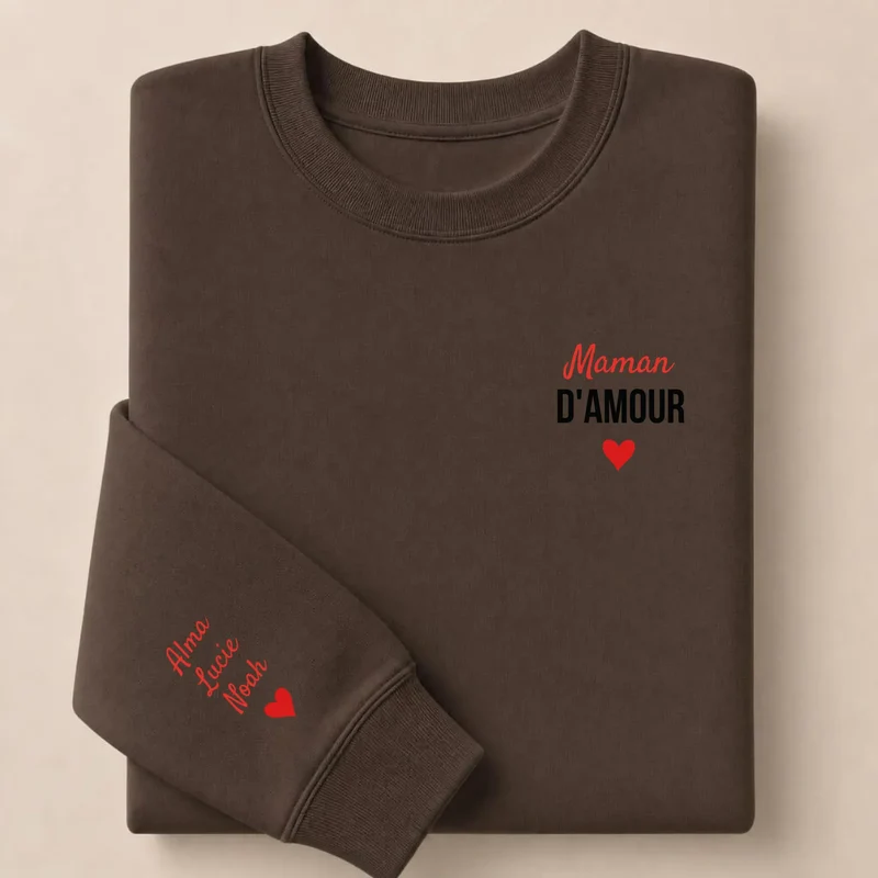 Sweat à capuche personnalisé maman - Maman d'amour