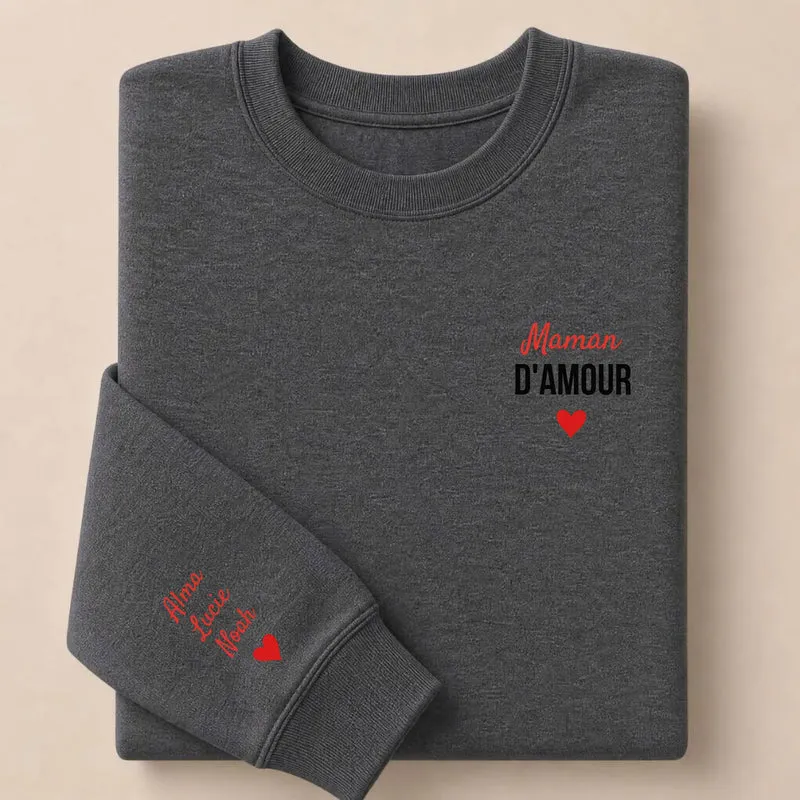 Sweat à capuche personnalisé maman - Maman d'amour