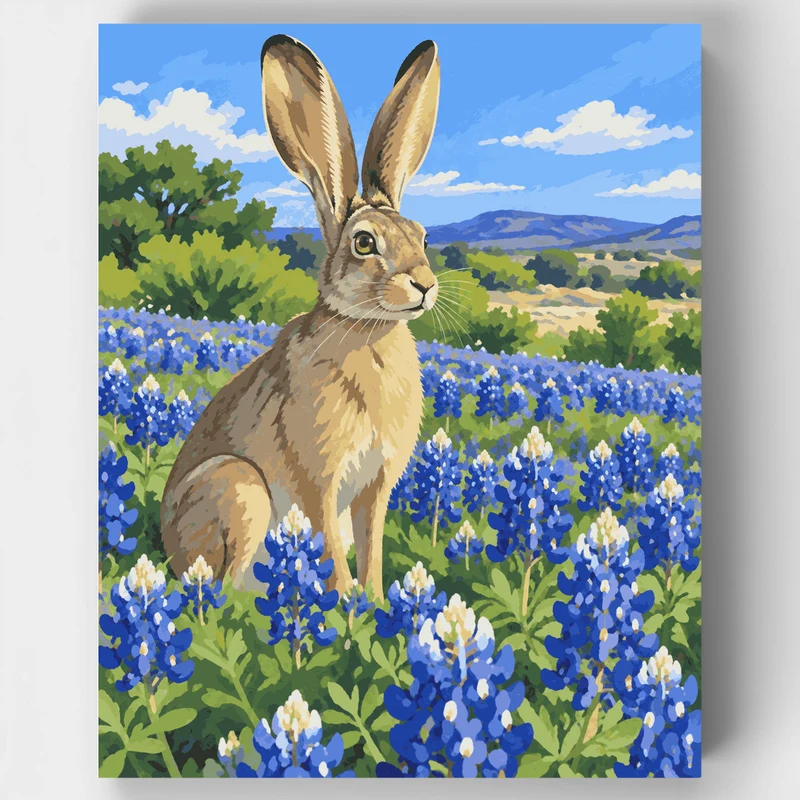 Watchful Jackrabbit - Paint by Numbers Kit