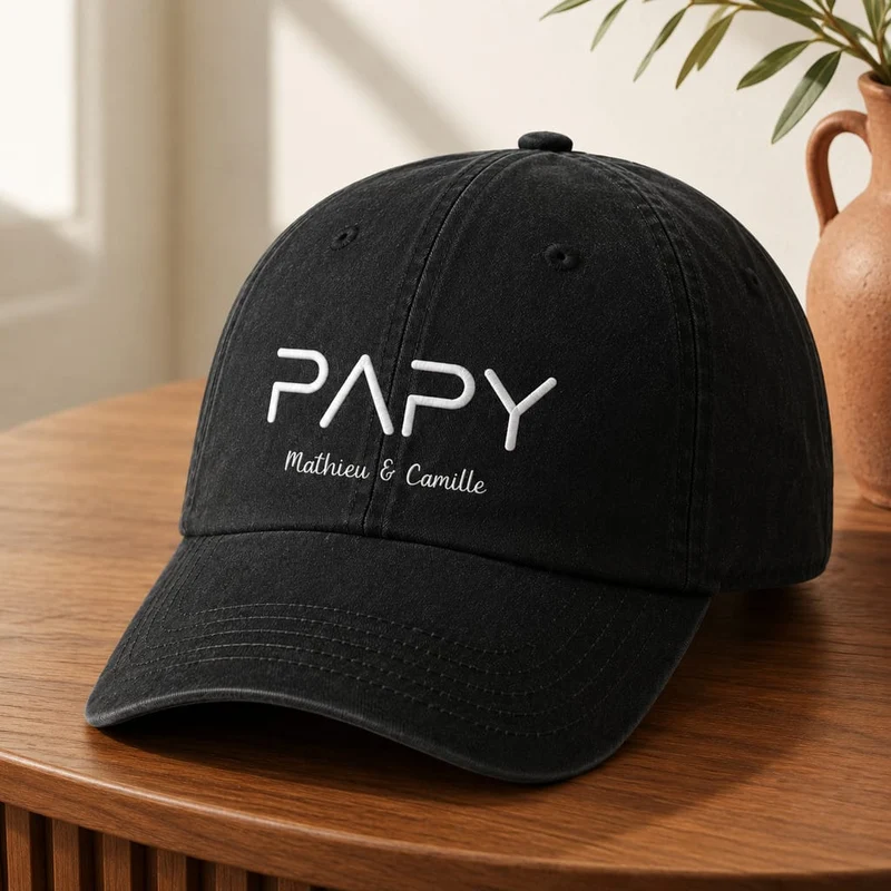 Casquette personnalisée papy - Prénoms petits-enfants
