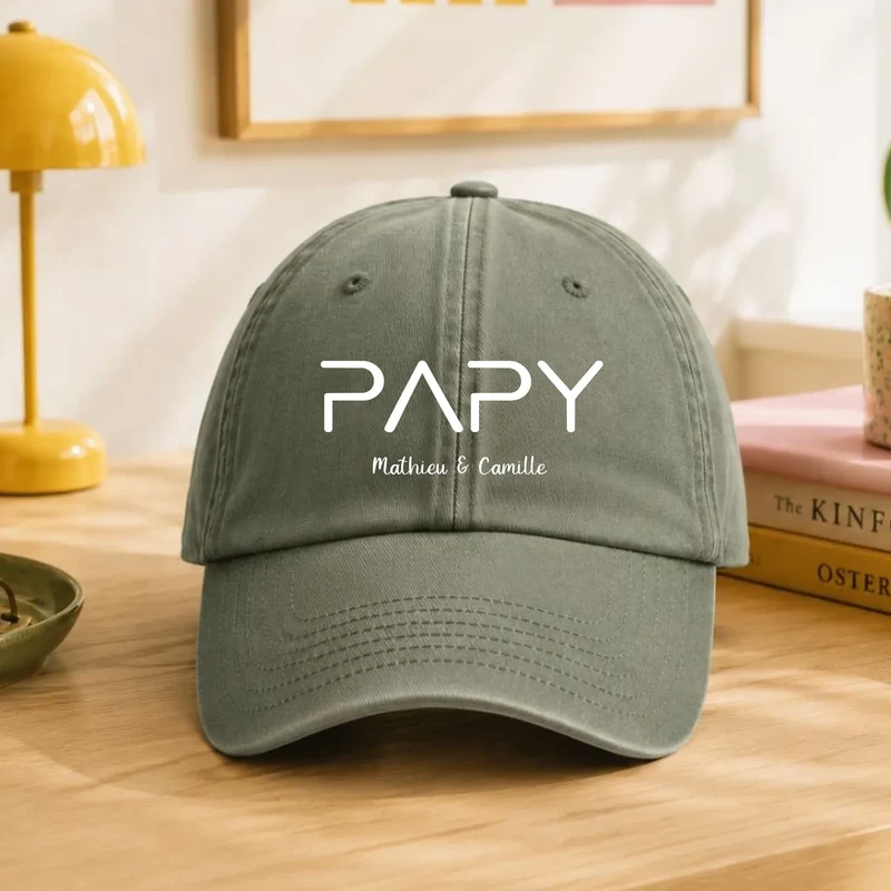 Casquette personnalisée papy - Prénoms petits-enfants