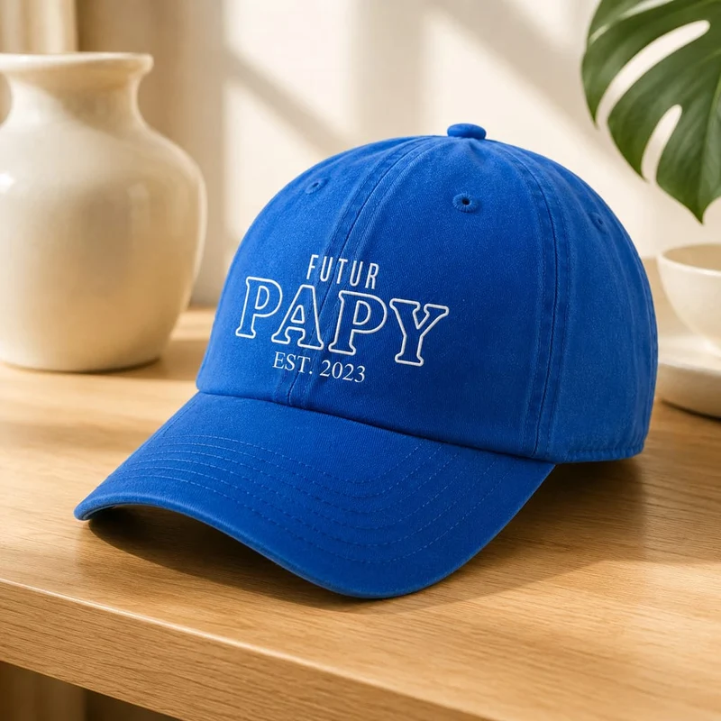 Casquette personnalisée futur papy - Brodée