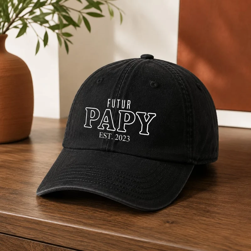 Casquette personnalisée futur papy - Brodée