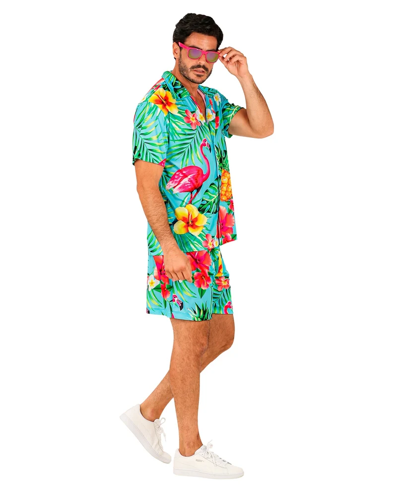 Flamingo Sommer Party Herren Hemd & Shorts