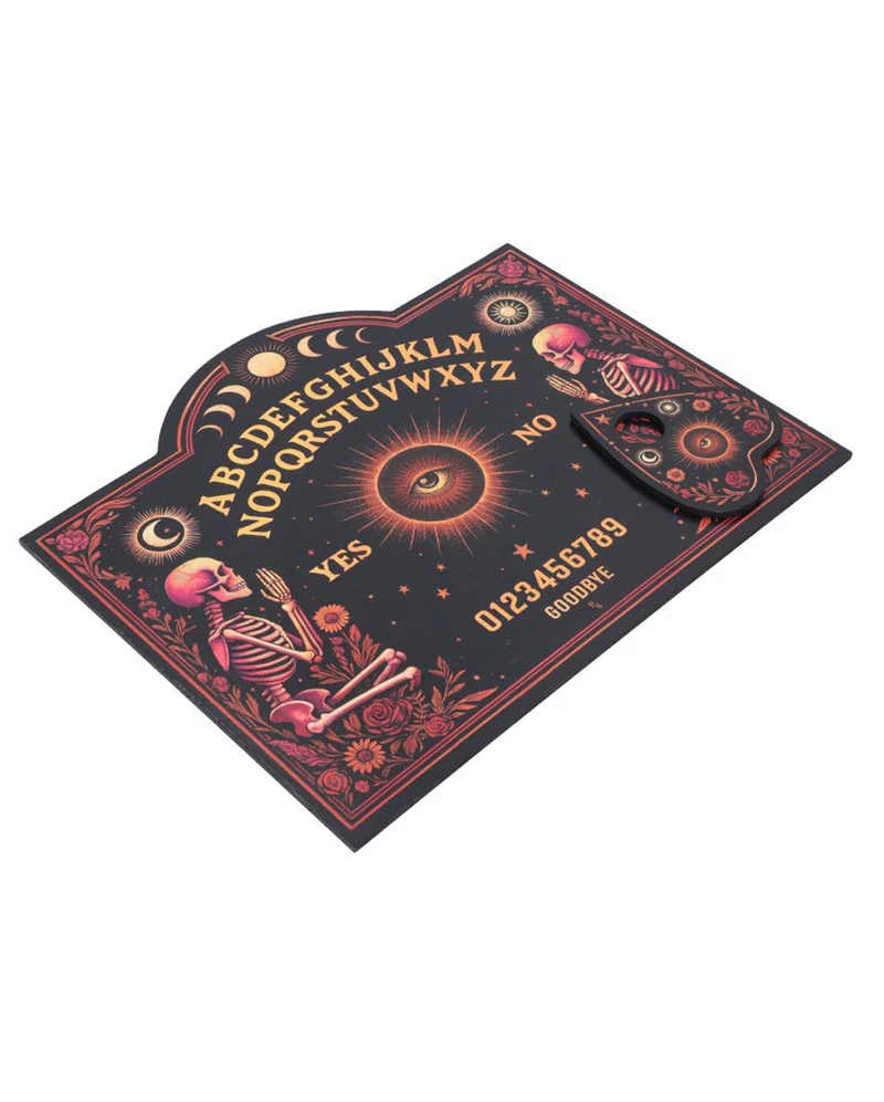 Mystisches Ouija-Hexenbrett mit Skelett- & Pflanzenmotiv