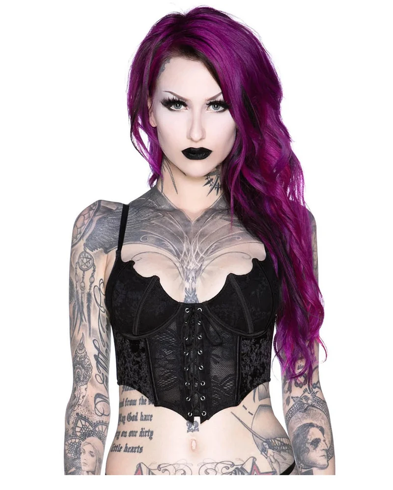 KILLSTAR Fledermaus Spitzen Bustier
