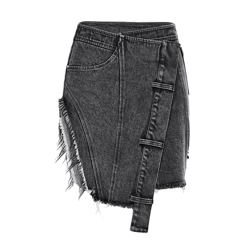 Unregelmäßiger, ungesäumter, geteilter Punkrock für Damen
