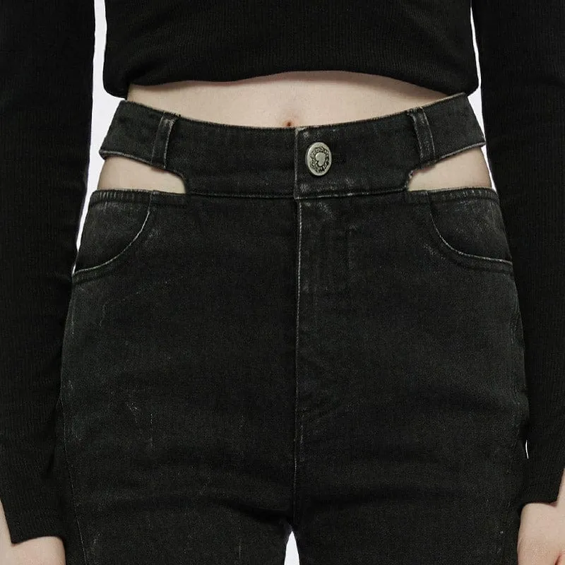 Ausgestellte Punk-Jeans für Damen