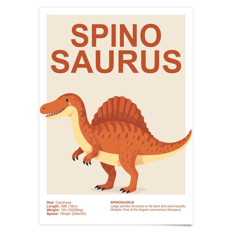 Dinosaurier Poster Kinder- & Babyzimmer Deko Dino Drucke 3er, 6er, 9er Set