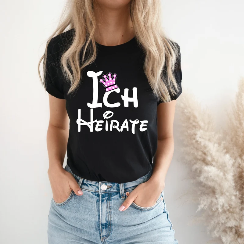 JGA T-Shirt Braut Ich Heirate Team Wir Feiern Junggesellinnenabschied TShirt Frauen Braut & Team Braut Shirts Feiern Braut Shirt XS - 3XL
