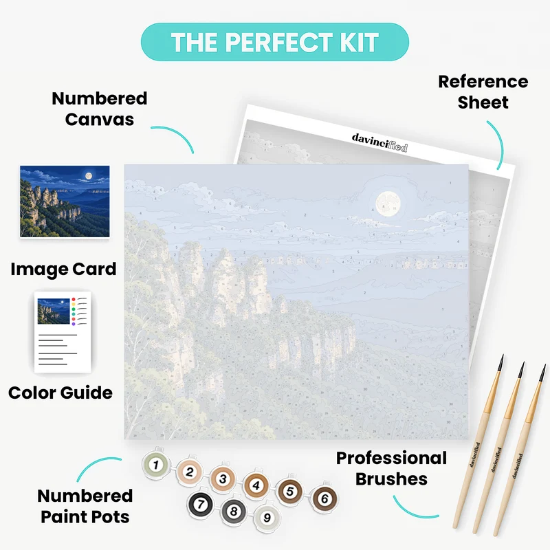 Moonlit Escarpment - Paint by Numbers Kit