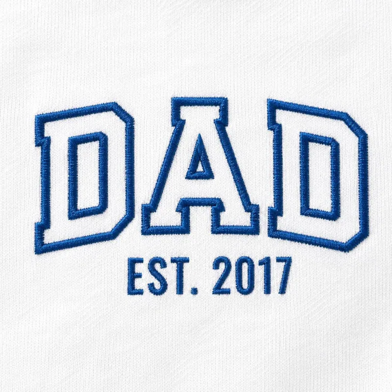 T-shirt personnalisé papa - Dad since brodé