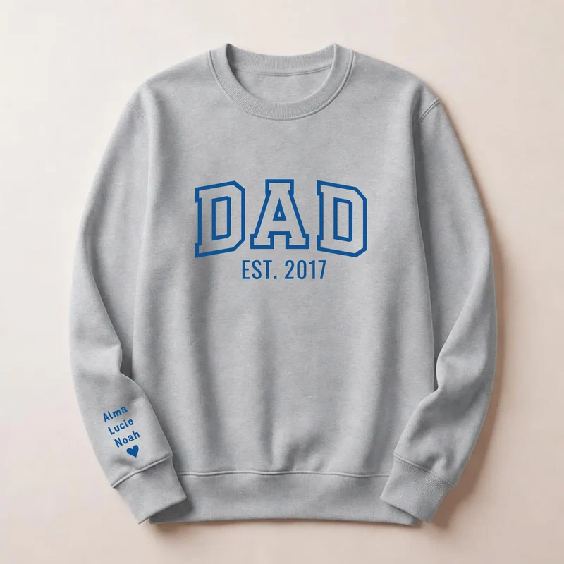 T-shirt personnalisé papa - Dad since brodé