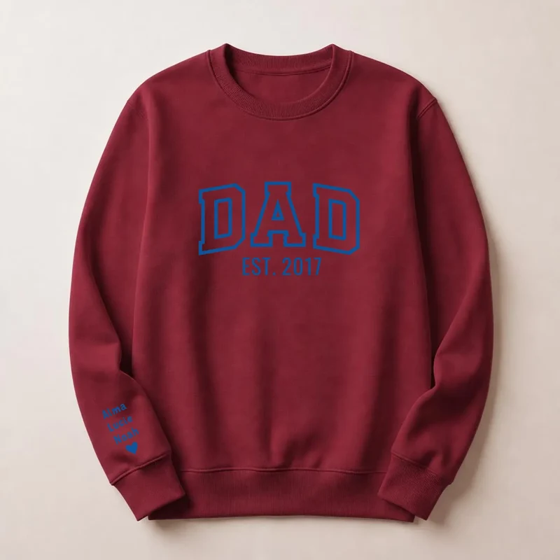 T-shirt personnalisé papa - Dad since brodé