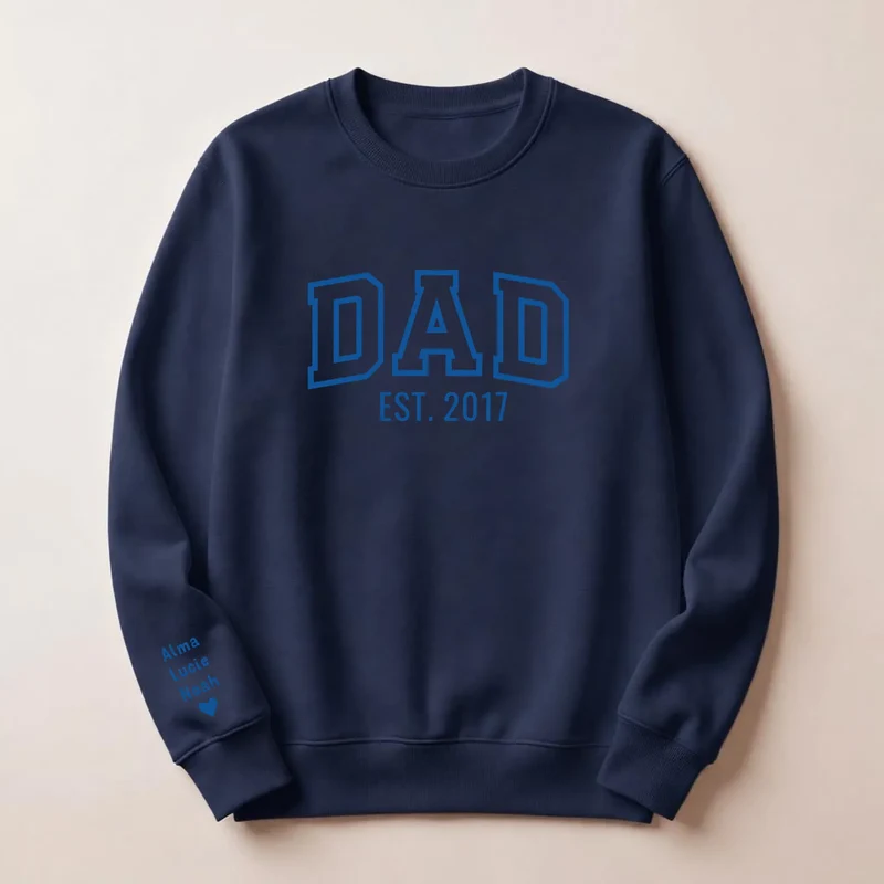 T-shirt personnalisé papa - Dad since brodé