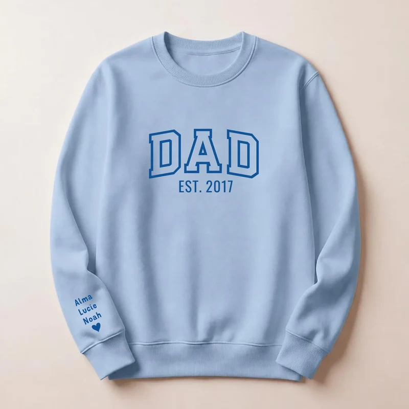 T-shirt personnalisé papa - Dad since brodé