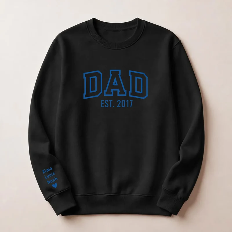 T-shirt personnalisé papa - Dad since brodé
