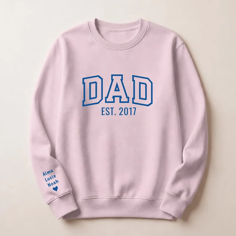 T-shirt personnalisé papa - Dad since brodé
