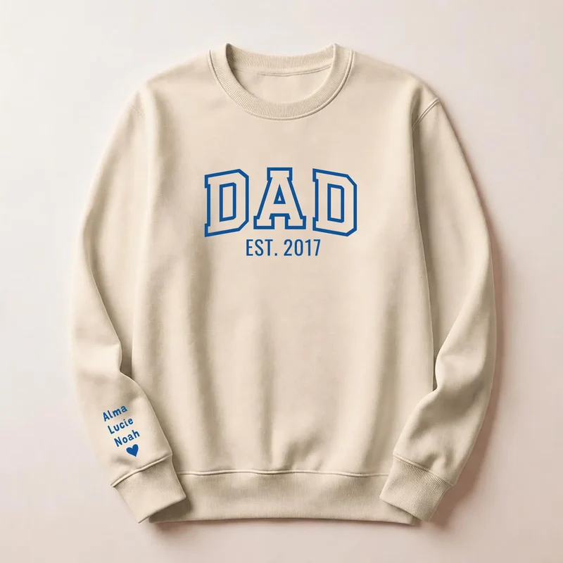 T-shirt personnalisé papa - Dad since brodé