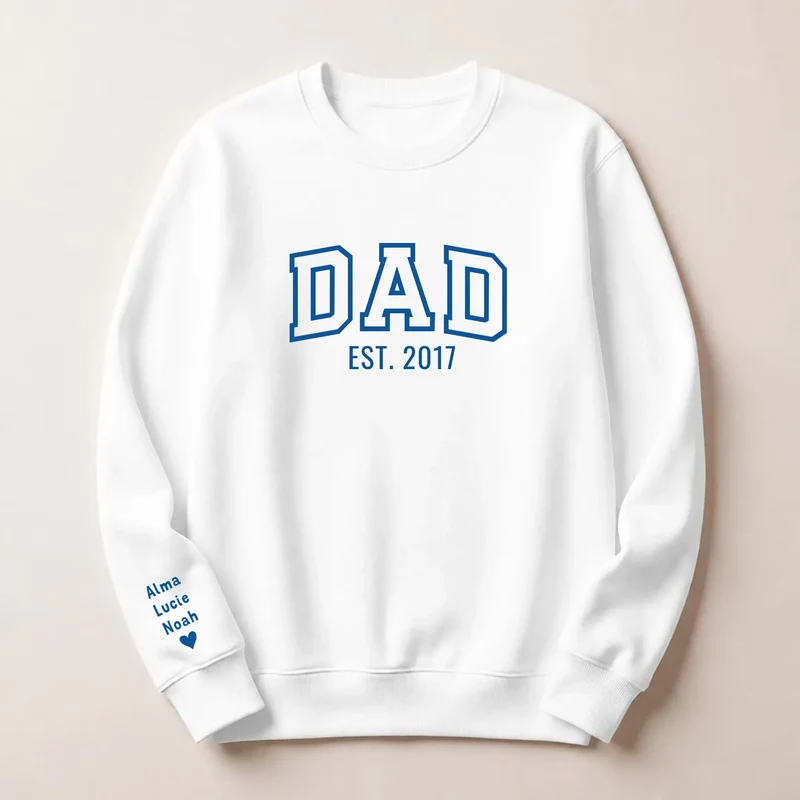 T-shirt personnalisé papa - Dad since brodé