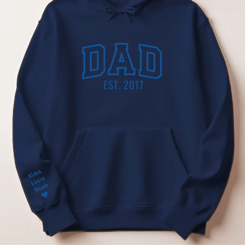 T-shirt personnalisé papa - Dad since brodé