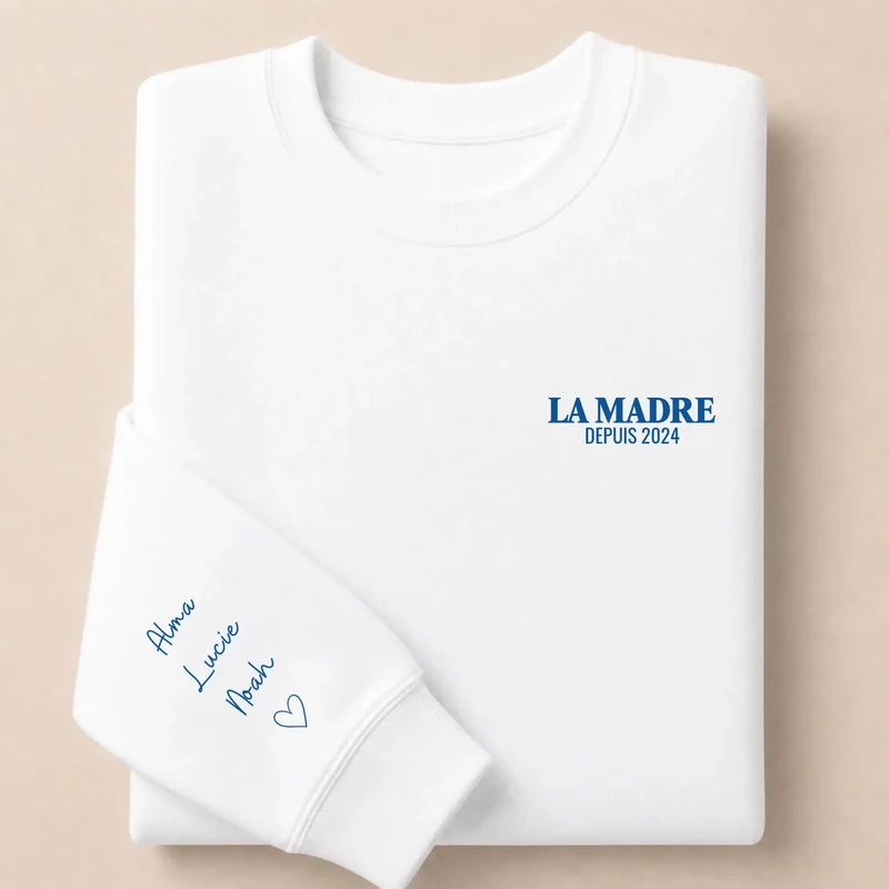 Sweat à capuche personnalisé maman - La madre brodé
