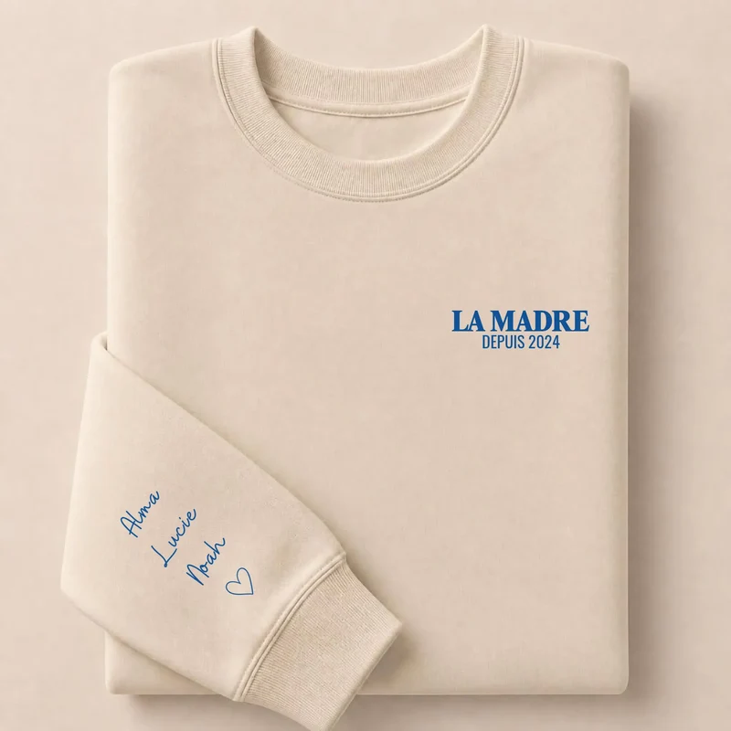 Sweat à capuche personnalisé maman - La madre brodé