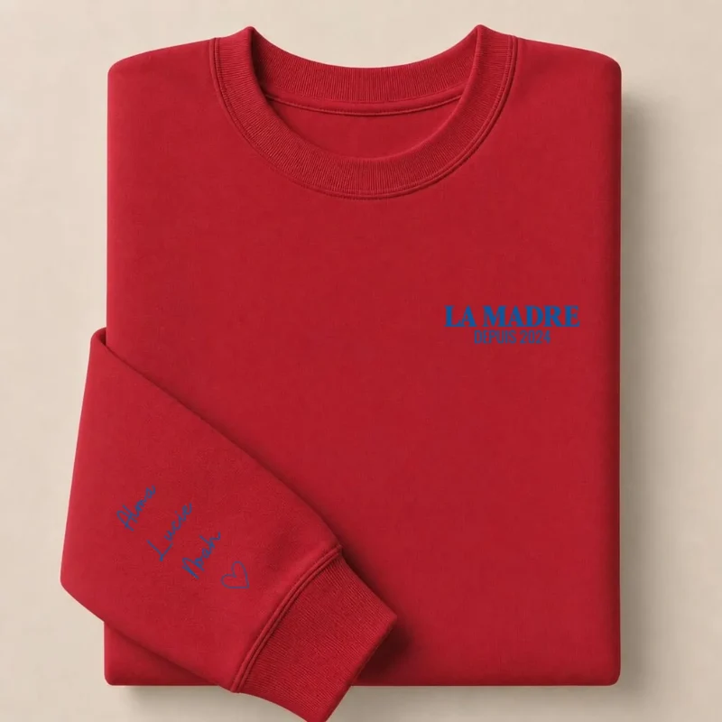 Sweat à capuche personnalisé maman - La madre brodé