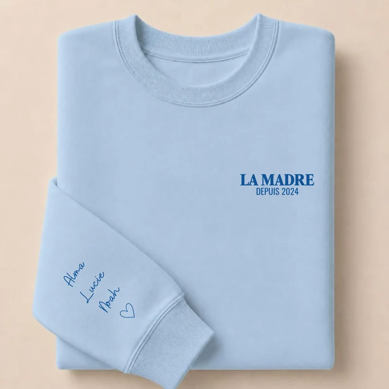 Sweat à capuche personnalisé maman - La madre brodé