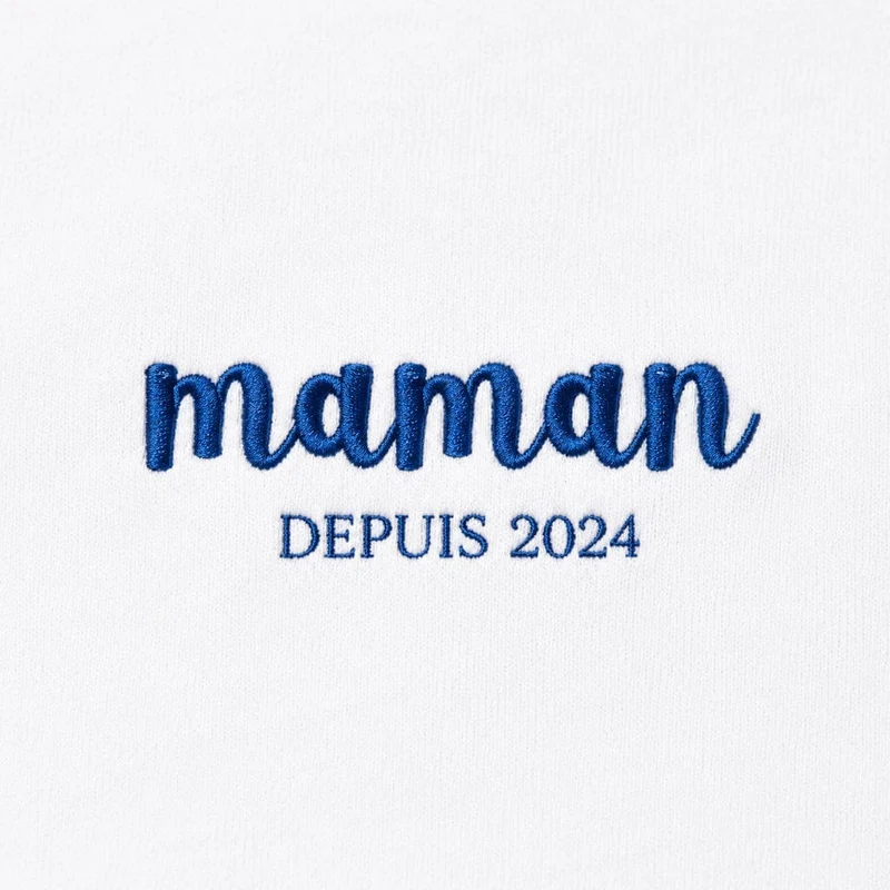 T-shirt personnalisé maman - Depuis brodé