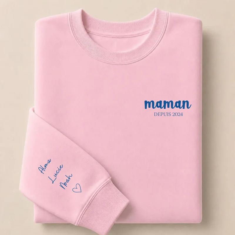 T-shirt personnalisé maman - Depuis brodé