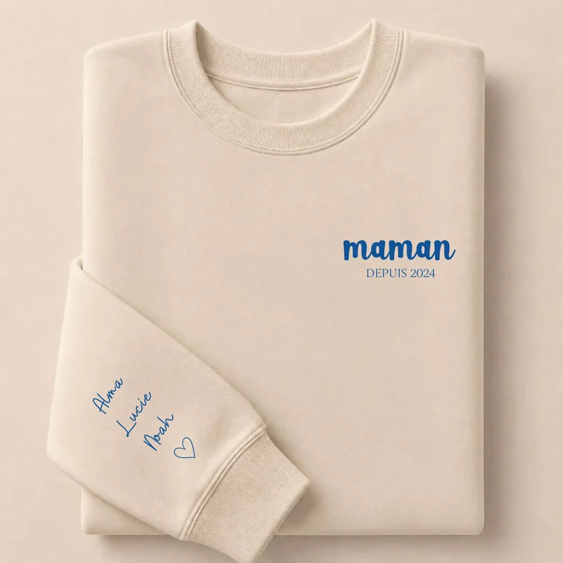 T-shirt personnalisé maman - Depuis brodé