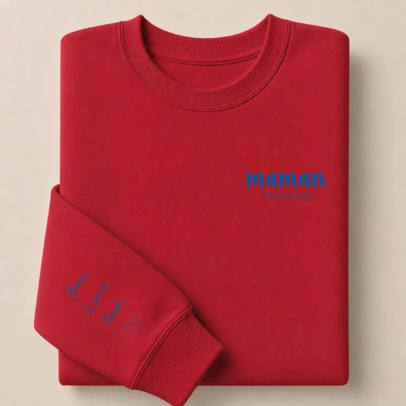 T-shirt personnalisé maman - Depuis brodé