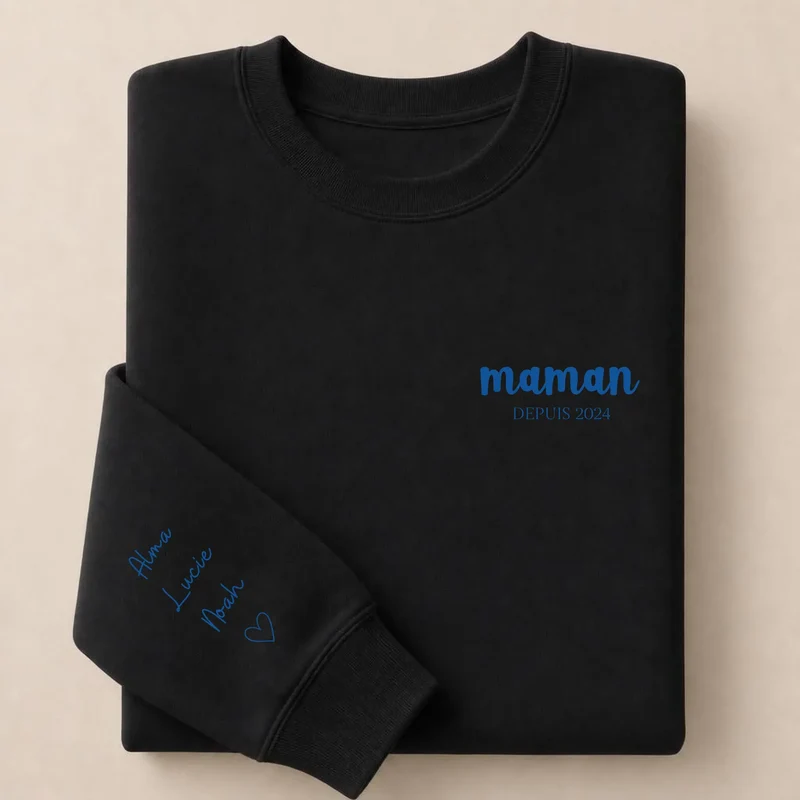 T-shirt personnalisé maman - Depuis brodé