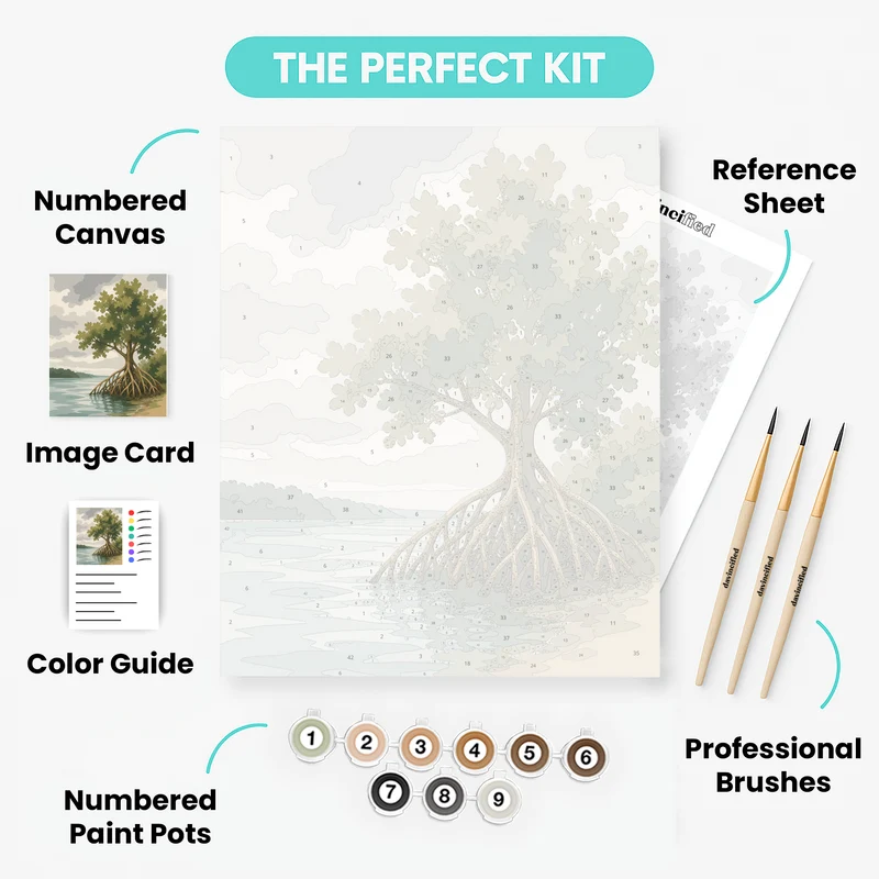 Solitary Mangrove Roots - Paint by Numbers Kit