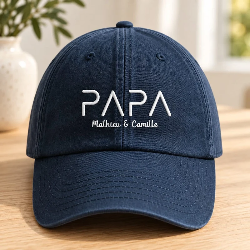 Casquette personnalisée papa - Papa prénoms d'enfants