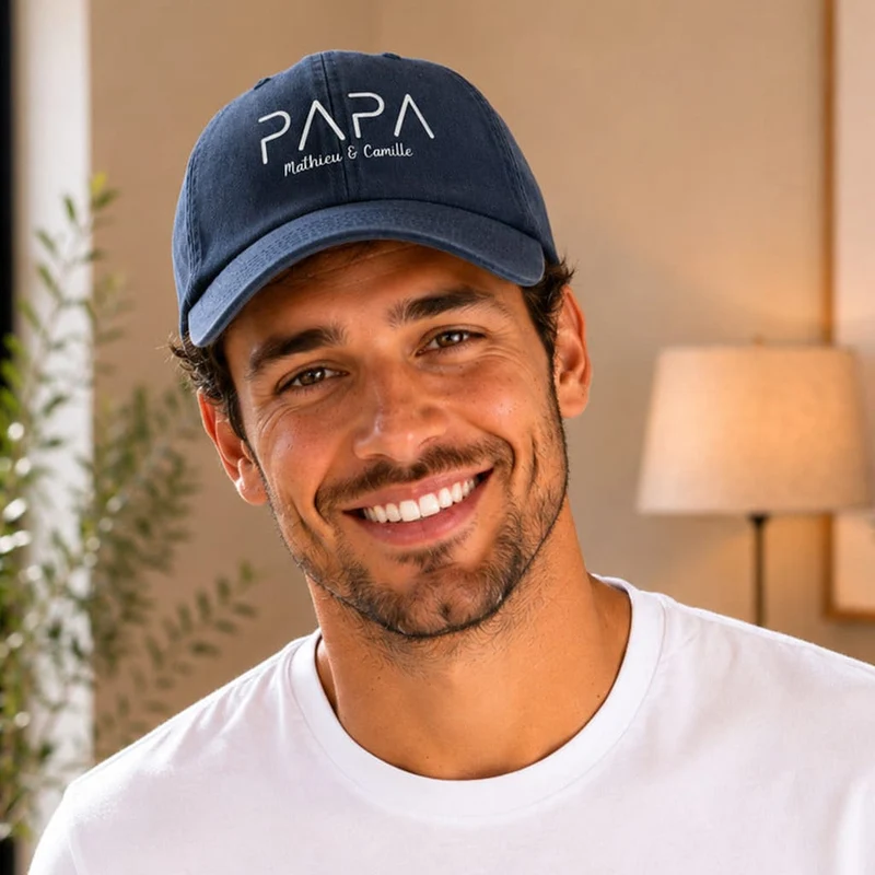 Casquette personnalisée papa - Papa prénoms d'enfants