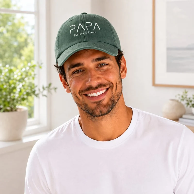 Casquette personnalisée papa - Papa prénoms d'enfants