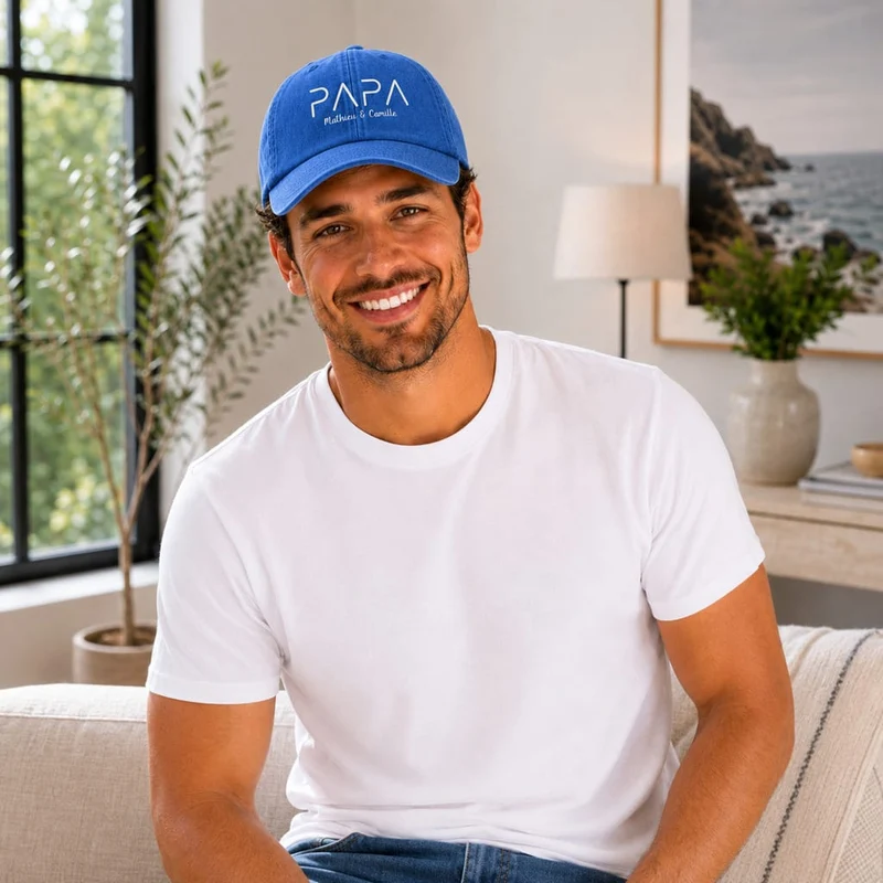Casquette personnalisée papa - Papa prénoms d'enfants