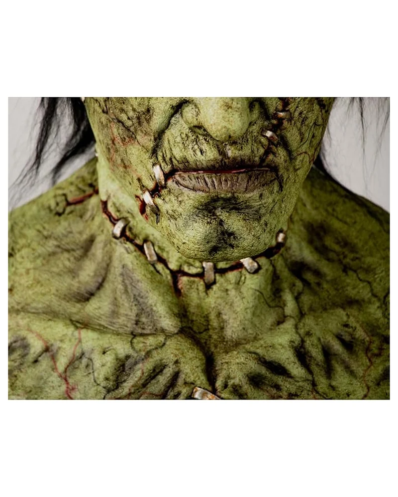 Grüne Frankenstein Monster Maske mit Haaren