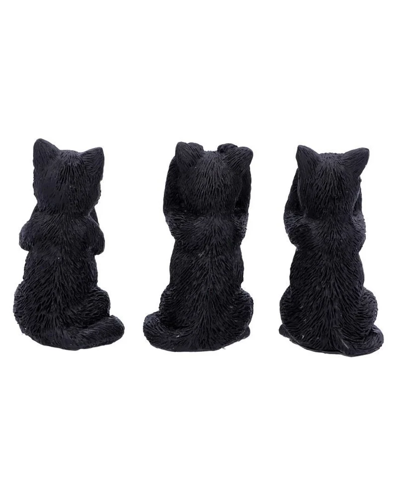 Drei Weise Schwarze Katzen