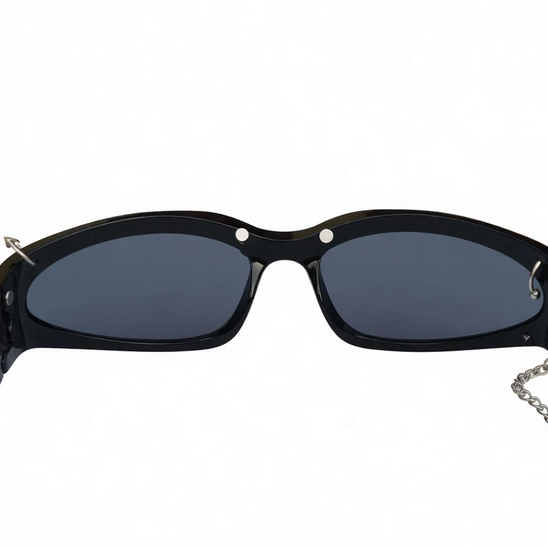 Unisex Cyberpunk Star Stachelbrille mit Ketten
