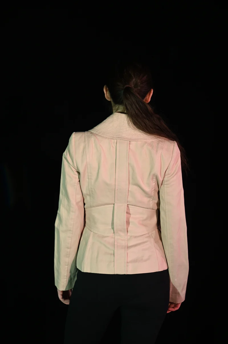 Jacke - Rosa Jacke mit Kragen - W197