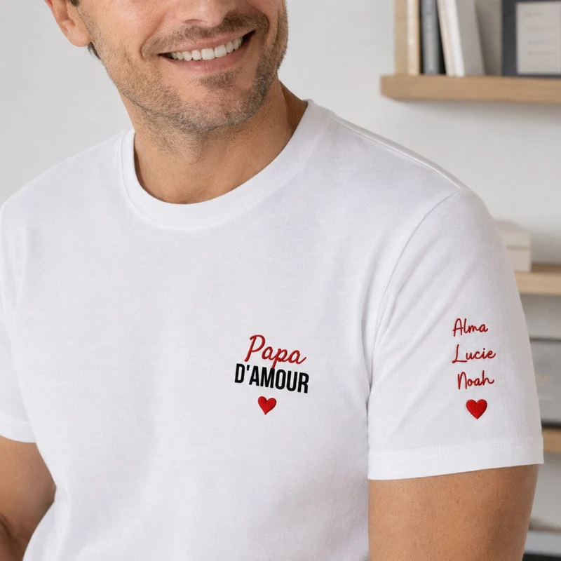 T-shirt personnalisé papa - Papa d'amour
