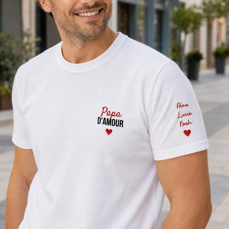 T-shirt personnalisé papa - Papa d'amour